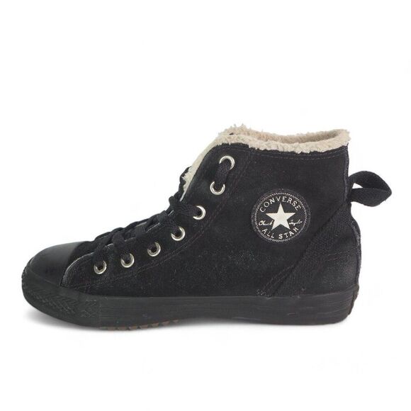Converse Chuck Taylor Hollis High 'Black Suede' Sneakers 632568C Youth 4 - Picture 6 of 12